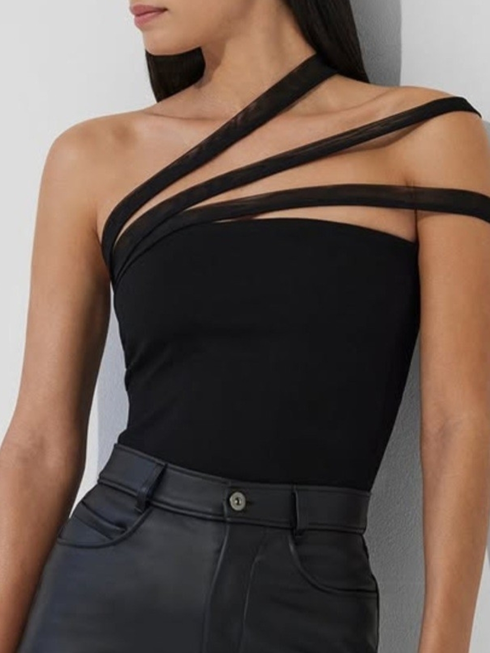 Opal Convertible Top European Ponte Tube Top with Mesh Straps